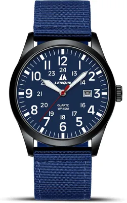 Produktbild von Herrenuhr 42 mm, analoges Quartz, Nylonarmband, wasserdicht, für Outdoor Abenteuer