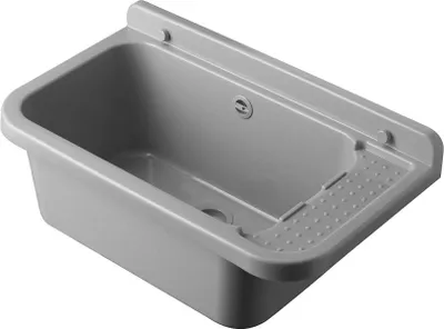 Produktbild von PP Kunststoffausgußbecken Waschtrog Spülbecken 60cm granit grau