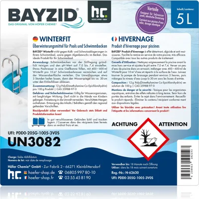 Produktbild von 1x5 L BAYZID® Winterfit Überwinterungsmitte gegen Algen und Kalk im Pool