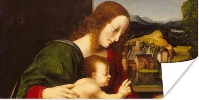 Produktbild von MuchoWow® Poster Johannes der Täufer - Leonardo da Vinci 150x75 cm - ohne Rahmen