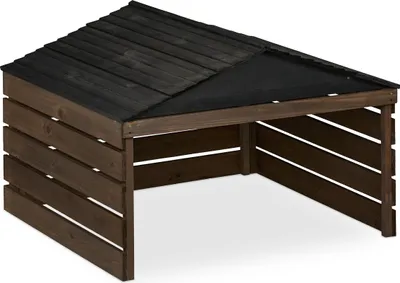 Immagine prodotto di relaxdays garage in legno per tosaerba robotizzati