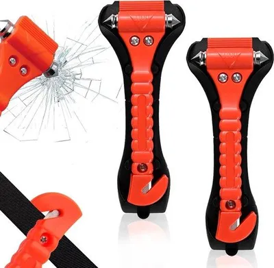 Image de Autoreddingshamer 2-en-1 avec coupe-ceinture - Kit de secours pour voiture, bus, camion