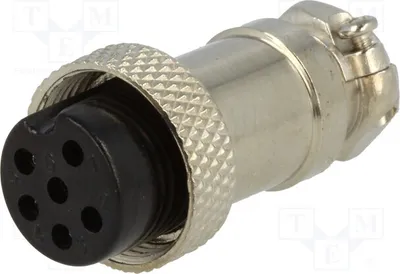 Immagine prodotto di 1 connettore a spina, 6 pin, per cavi microfonici femmina, connettore dritto FC684216, connettore per microfono