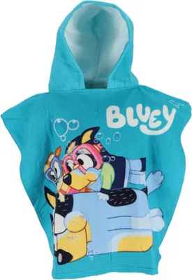 Zdjęcie produktu dla Bluey poncho dziecięce - poncho kąpielowe z kapturem 50x115cm