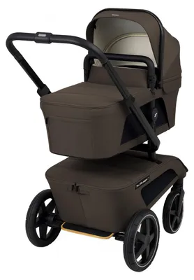 Produktbild von The Jiffle Wagon 2+ Plus Oak – 6-in-1 Kinderwagen, Mitfahrbrett & Bollerwagen, ab Geburt, All-Terrain, 57 kg Traglast, kompakt faltbar