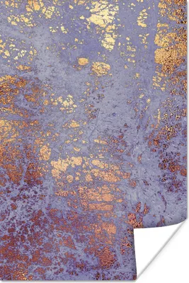Produktbild von MuchoWow® Poster Marmor - Rot - Gold 40x60 cm - Plakate für die Wand - Poster Babyzimmer