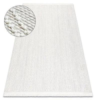 Zdjęcie produktu dla Dywan NANO EN14A Romby, pętelkowy, płasko tkany biały 180x270 cm
