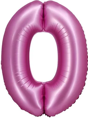 Produktbild von XL Folienballon pink matt Zahl 0