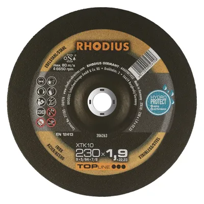 Immagine prodotto di Rhodius XT10 206263 Cutting disc (off-set) 230 mm 1 pc(s) Stainless steel, Steel
