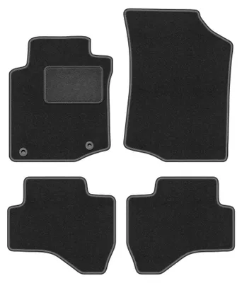 Image de Tapis de sol en moquette pour Peugeot 107 2005-2014 (à hayon) – jeu 4 pièces, gris graphite, sur mesure – Wielganizator LUX