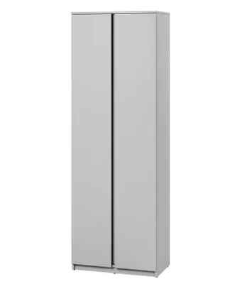 Produktbild von MIRJAN24 Kleiderschrank Simply SM01, Drehtürenschrank mit zwei Türen, Kleiderstange (Farbe: Grau)