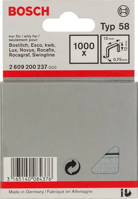 Immagine prodotto di Bosch 1000 graffette tacker 12/13 mm tipo58