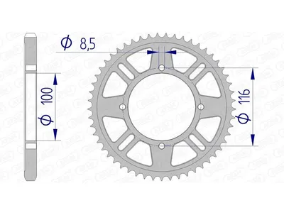 Produktbild von AFAM Kettenrad Alu Standard - 428