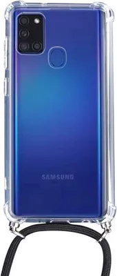 Productafbeelding van Jumadas telefoonhoesjes - geschikt voor Samsung A21 - koord - transparant - 2 stuks