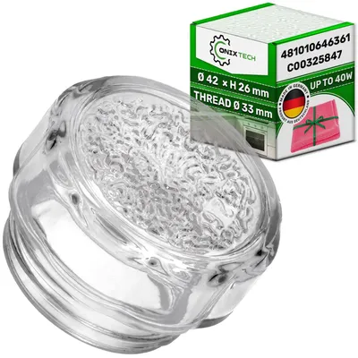 Backofenlampen-Abdeckung Ø 42 mm H26 mm für Whirlpool u.a.