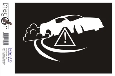 Produktbild von Aufkleber / Autoaufkleber - JDM / Die cut / Auto / OEM - Achtung Drift King - 190x110mm silber - Heckscheibe / Heckscheibenaufkleber