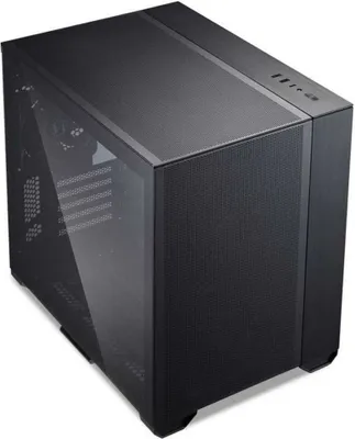Produktbild von Lian Li O11AMX, Tower, PC, Schwarz, ATX, EATX, micro ATX, Mini-ITX, Aluminium, Gehärtetes Glas, 17 cm