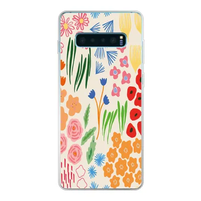 Produktbild von MuchoWow® Handyhülle Schutzhülle Hülle für Samsung Galaxy S10 Lite Blumen - Muster - Feldblumen Silikon Softcase Handy Hülle - Schutz
