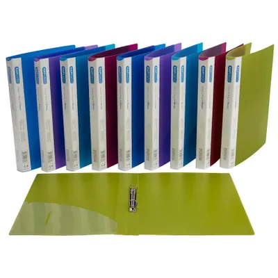 Produktbild von RAPESCO® Ringbücher 2-Ringe grün, blau, pink, violett, hellblau 2,6 cm DIN A4, 10 St.