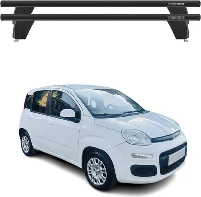 Produktbild von Menabo Dachträger Grundtäger für Fiat Panda 2012-2025 75kg Alu Schwarz 2 tlg