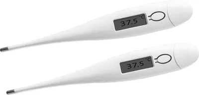 Produktbild von 2x Digitales Fieberthermometer mit Kunststoffaufbewahrungsbox