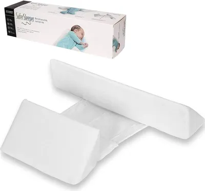 Image de Oreiller pour bébé Oreiller latéral anti-roulis, Largeur du soutien latéral réglable, Housse en velours amovible et lavable avec fermeture éclair, Empêche la tête du bébé de s'incliner, Blanc