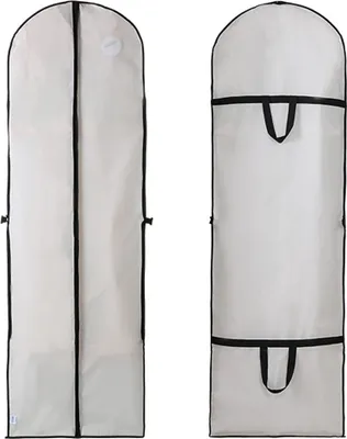 Produktbild von Hochzeitskleid-Abdeckungs-Kleiderkleidungs-Aufbewahrungstasche Faltbare feuchtigkeitsdichte staubdichte waschbare Hochzeitskleid-lange Kleidertasche