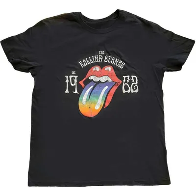 Produktbild von The Rolling Stones Sixty Rainbow Tongue '62 Black M T-Shirt