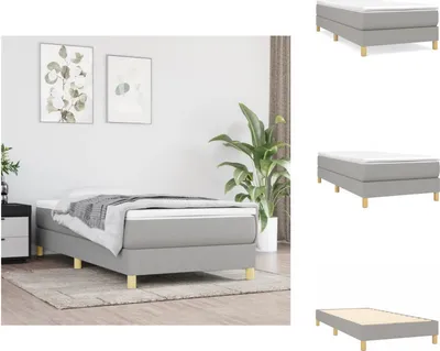 Produktbild von vidaXL Boxspringbett Hellgrau 90x190 cm Stoff -  Betten & Bettgestelle