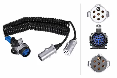 Produktbild von HELLA Adapterkabel Anhängersteckdose 8JA 005 952-041 450mm Polyurethan(Polyurethan)
