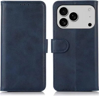Produktbild von Mobigear Wallet iPhone 17 Pro Hülle Klapphülle Geldbörse - Blau