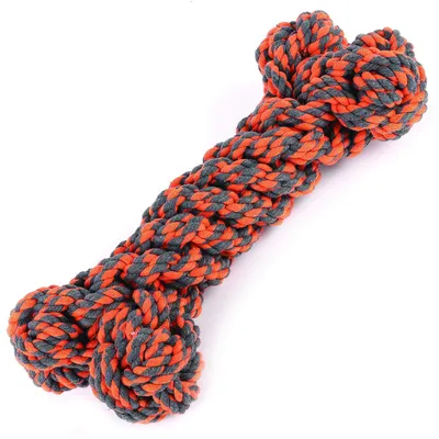 Productafbeelding van HAPPYPET Knopen van touw, extreme vorm van een bot, speelgoed voor honden en puppy's, sterk, leuk, interactief