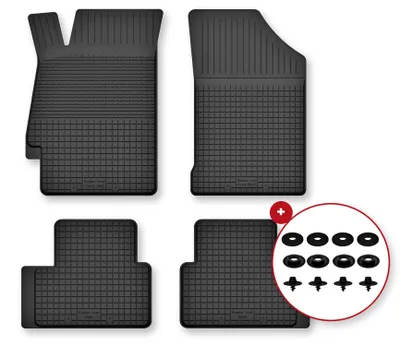 Produktbild von Gummi-Fußmatten für Mazda MX-6 II 1992-1997 (Coupé) – 4-tlg, Schwarz, modellangepasst – Wielganizator Semi-Universal