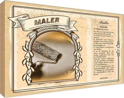 Zdjęcie produktu dla vianmo Drewniany znak 12x18 cm Maler Meister