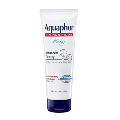 Produktbild von Aquaphor Baby Heilsalbe 200 ml – Hautschutz & Feuchtigkeitspflege für Babys, Salbe gegen trockene Haut, parfumfrei, 1x Tube, 7 Ounce Tube by Aquaphor