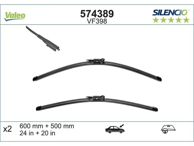 Produktbild von VALEO SILENCIO Scheibenwischer Wischblatt Vorne für FORD Kuga Mk3 Rahmenlos