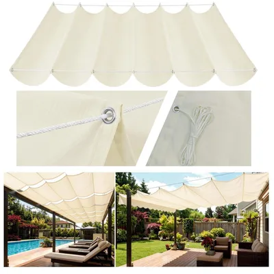 Imagen del producto de Elzusha: Protector solar en forma de U, impermeable, con cuerda ajustable