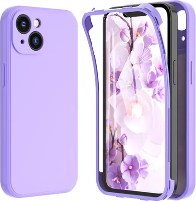Image de Coque En Silicone Pour Apple Iphone 14 Violet 360° A2882 A2649 A2881 A2884