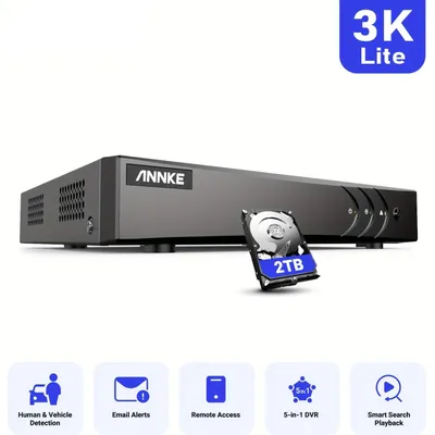 Zdjęcie produktu dla Rejestrator wideo – DVR – Nagrywarka wideo – Urządzenie do nagrywania – Rejestrator monitoringu – Hybrydowy, 8-kanałowy, 5-w-1