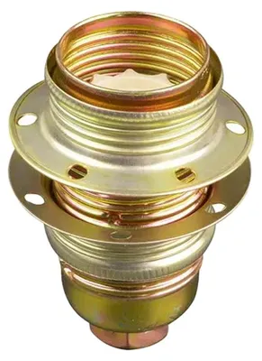Productafbeelding van Lamphouder + 2 Ringen - E14 - Messing