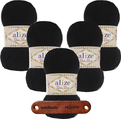 Produktbild von 5 x ALIZE Baby Best 60 Black mit Label
