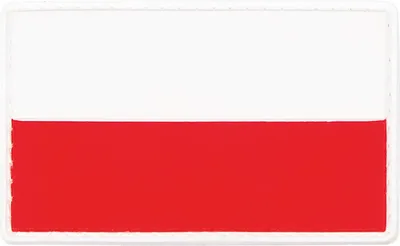 Produktbild von Klettabzeichen Flagge Polen aus Gummi, 8 x 5 cm, mit Hakenklettfläche