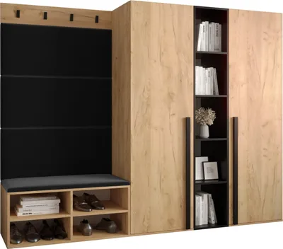 Produktbild von Garderobe MIRO Set 8 mit gepolsterten Paneelen Industrial Design