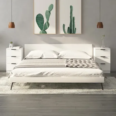 Obrázek produktu pro vidaXL Noční stolky 2 ks. Bílé 40x36x65 cm