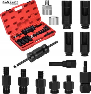 Zdjęcie produktu dla Zestaw Ściągaczy Wtryskiwaczy 14 Elementów 30-100 mm M14 DIESL BOSCH DELPHI
