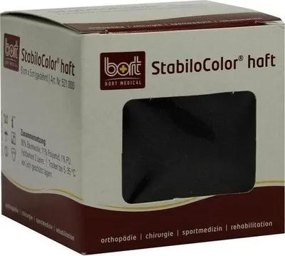 Produktbild von BORT StabiloColor haft Binde 6 cm schwarz