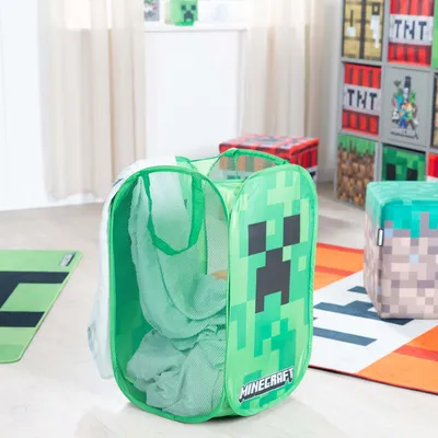 Produktbild von MINECRAFT - Wäschebox, Wäschesack, Korb, Aufbewahrung im Creeper Design