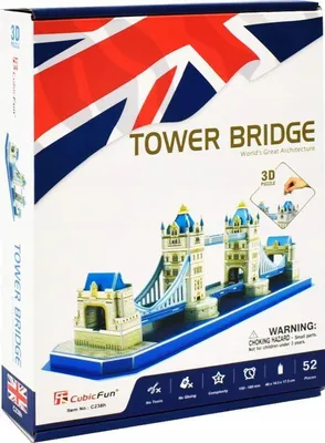 Zdjęcie produktu dla Puzzle 3D Tower Bridge Cubic Fun 52 Elementy