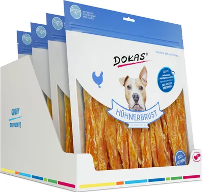 Produktbild von DOKAS Hühnerbrust in Streifen 900g 4er Pack