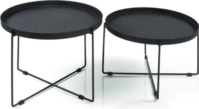 Produktbild von Luxus Couchtisch Designer Wohnzimmertisch Schwarzer Tisch Edelstahl Tische